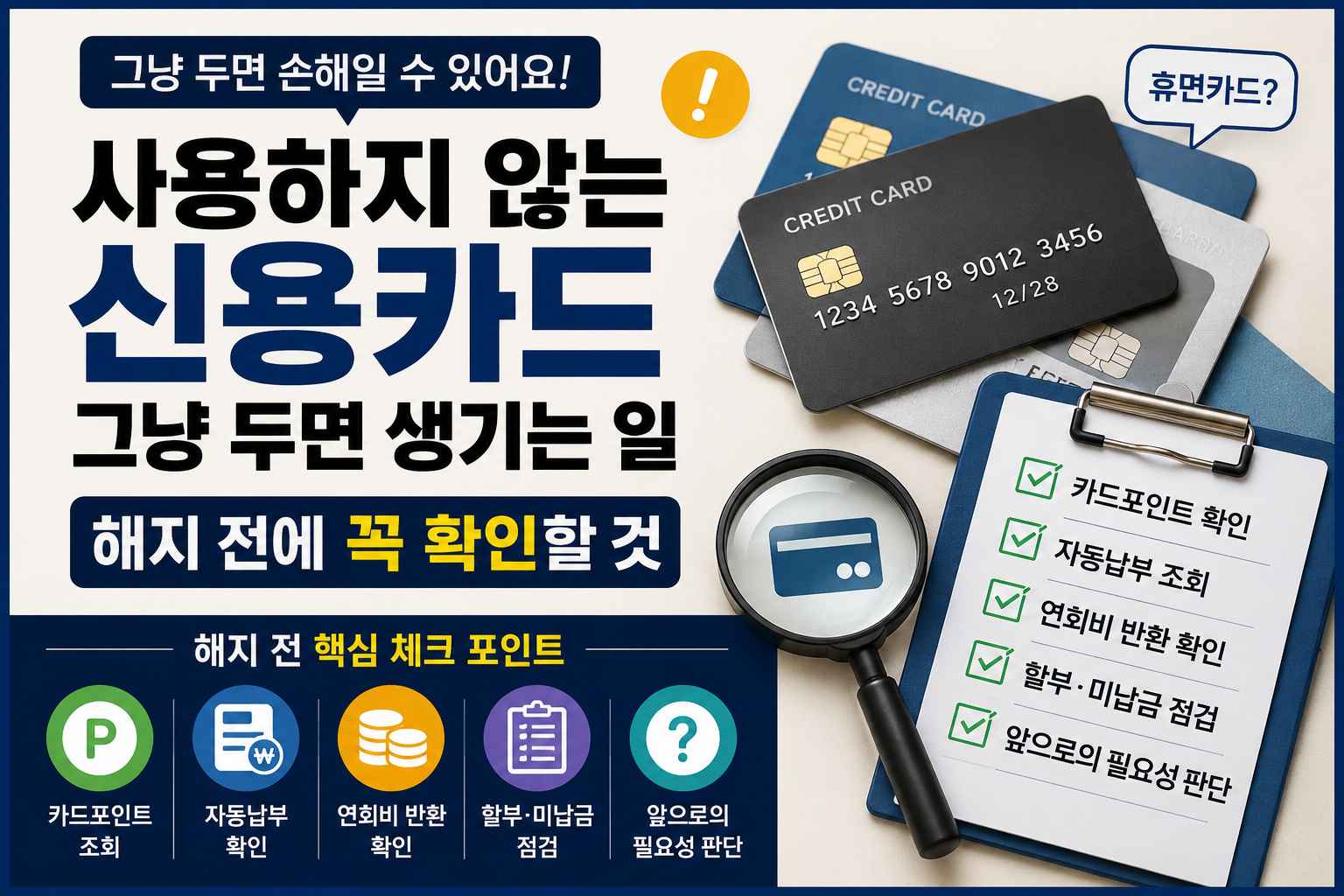 신용카드 정리전 확인 썸네일